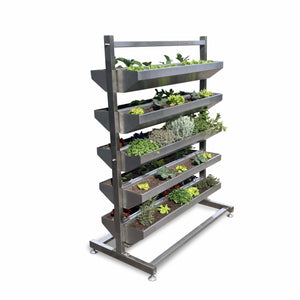 VERTIBEET® + Tropftasse + Lochblech + Vlies (EDELSTAHL - ELEGANCE)