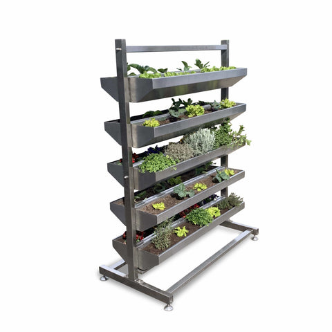 VERTIBEET® + Tropftasse + Lochblech + Vlies (EDELSTAHL - ELEGANCE)