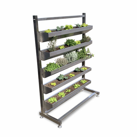 VERTIBEET® + Tropftasse + Lochblech + Vlies (EDELSTAHL - ELEGANCE)