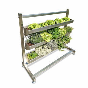 VERTIBEET® + Tropftasse + Lochblech + Vlies (EDELSTAHL - ELEGANCE)